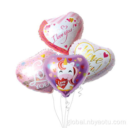 Happy Anniversary Foil Balloon pure color love red Heart aluminum foil ballons Supplier